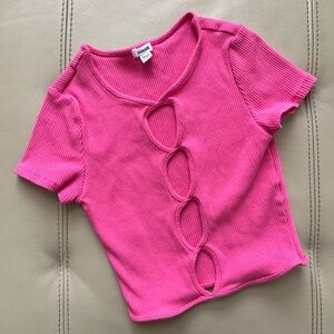 GARAGE Pink Cut-Out Top